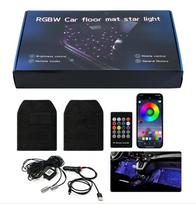 Universal Luminous Car Floor Mats with Music Rhythm Ambient Lights