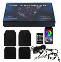 Universal Luminous Car Floor Mats with Music Rhythm Ambient Lights