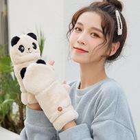 Flip Gloves Apparel Accessories Cartoon Panda  Gloves Autumn Winter Gloves Women  Flip Gloves