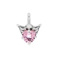 Pandora Winged Heart Mini Dangle Silver Charm 793626c02 793626C02 white