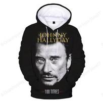Popular Pop Singer Johnny Hallyday 3d Print Hoodie Men Women Fashion Rock Casual Hip Hop Hoodies Sweatshirt Oversize Hoodie Male 6XL white