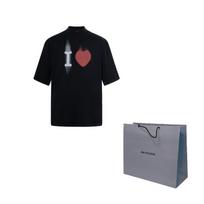 Balenciaga SS23 T Shirt Loose Fit Unisex Black 744439TOVH39034 M black