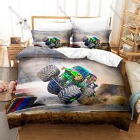 Cool Colorful Big Foot Grave Digger Monster Jam Truck Poster Duvet Cover Set 1 Quilt Cover 2 Pillowcases For Boys 100x130CM