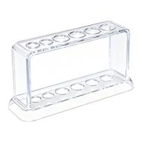 Lab Area Test Tube Stand 6 Hole Plastic Rack with Clear Upright Slots for Classroom Science Activities, Sample Sorting, and Home Study 1