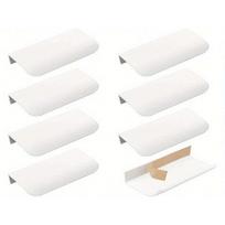 8-Pack Finger Pulls, Metal Concealed Drawer Handles, Modern Style Cabinet Hardware for Wardrobe and Drawers, 8cm -