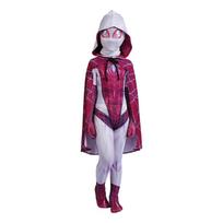 Gwen Stacy Vaikų Kostiumas Voras Helovinas Cosplay Bodis su Voro Apsiaustu m(110-120)-Pink