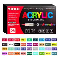 240 Colors Acrylic Paint Markers Soft Brush Tip Acrylic Markers Set Paint Pens for Wood Fabric Canvas Glass Canvas Rock Painting