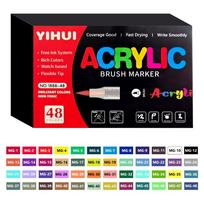 240 Colors Acrylic Paint Markers Soft Brush Tip Acrylic Markers Set Paint Pens for Wood Fabric Canvas Glass Canvas Rock Painting