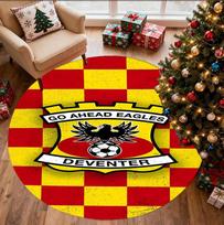 Go Ahead Eagles Pattern Round Rug, Indoor/Outdoor Mat, for Picnic, Gameroom, Bedroom, Office, Living Room, Home Decor Carpet, Birthday Gift 100cmx100cm