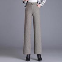 Morris Coming Home Unisex Herringbone Buckle Point Warm Wide Pants M2410pt614d Braun/55 gray