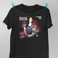Night Is Young By Nelly Furtado Cotton Black S 234XL Classic T Shirt TR129 L gray