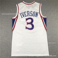 Allen Iverson 76ers 3 Basketball Jersey Mens Sports Training Uniform XL