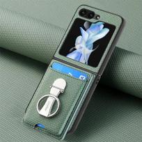 Ring Card Holder Wallet Flip Phone Case for Samsung Galaxy Z Flip 7 6 5 4 3 Flip7 Flip6 Flip5 Flip4 5G PU Leather Cover For Galaxy Z Flip 6