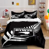 New Zealand Kiwis Logo with Fern Design Bedding Set (1 duvet cover, 2 pillowcases, duvet not included) sofas 220x240cm