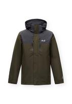 JACK WOLFSKIN Laisvalaikio striukė 'JASPER PRO' alyvuogių spalva / juoda