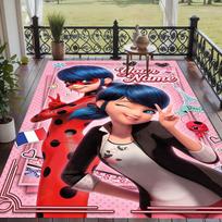Custom Text Miraculous Ladybug Pattern Floor Rug Soft Indoor Carpet Mat Living Room Bedroom 80cmx120cm