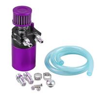Aluminum Engine Cylinder Oil Catch Reservoir Breather Tank Can Black With Catch