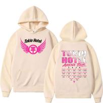 Rock Band Tokio Hotel Arena Tour  Hoodie Men's Women Vintage Long Sleeve Fashion Sweatshirt Hip Hop Pullover Clothing Hooded S beige
