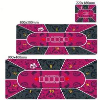 90x40cm Texas Hold'em Table Mat Rubber Waterproof Poker Table Mat Casino Club Professional Table Mat Entertainment Accessories 300x600x2mm