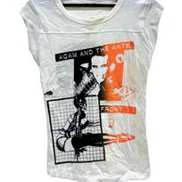 Vintage 80s 1980 Adam And The Ants Rock Post Punk Tour Concert promo t shirt 3XL gray