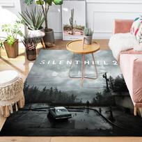1Pc Silent Hill Mystery Rug, Office Carpet Indoor Outdoor Doormat, Non-Slip Soft, Living Room, Christmas Halloween Gift. M928743 100cmx150cm