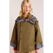 Winter Womens Turn-down Collar Long Sleeve Embroidered Pocket Reversible Jacket S brown