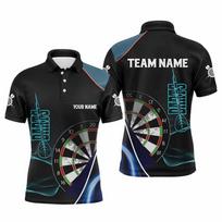 3D Printed Fun Darts Polo Shirt For Men Customized Name Pattern Tees Summer Street Loose Short Sleeve Tops Lapel T-Shirts S
