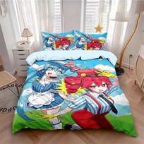 3D printing Star Kasane Teto Bedding Set Anime virtual singer Duvet Cover Set Children's Bedding Set King Twin Double Size 100x135cm-2pcs