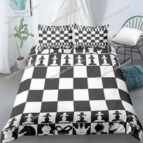 Chess Board Duvet Cover Set 3D Print International Chess Black White Comforter Cover for Boys Girls Polyester Bedding Set 70x133cm 2pcs white