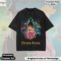 Oversized Disney Sleeping Beauty T Shirt: Aurora Maleficent T Shirt, Sleeping Beauty Tee, Princess Aurora Shirt, Disney Fairy Godmothers Tee 4XL gray