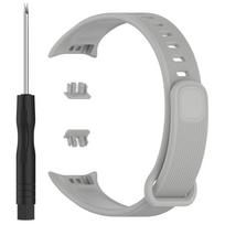 Silikoninis spaudžiamas dirželis sportui, skirtas Xiaomi Smart Band 11 Active, pralaidus orui, su montavimo įrankiais Xiaomi  Band 11 Active pilka