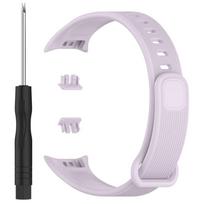 Silikoninis spaudžiamas dirželis sportui, skirtas Xiaomi Smart Band 11 Active, pralaidus orui, su montavimo įrankiais Xiaomi  Band 11 Active šviesiai violetinė spalva