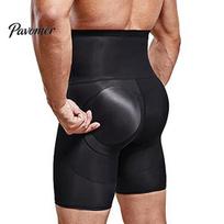 Body Shaping Men Panties Butt Lifter Hip Enhancer Padded Shorts Underwear Enhancing Removable Pads Push Up High Waist Slimming Shapewear Booty Lifting XL black
