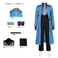 Devil May Cry 5 Vergil Cosplay Trench Coat Full Set, Halloween Game Stage Performance Costume L black