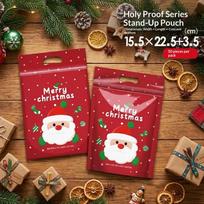 50Pcs Resealable Christmas Zip Lock Bags 50Pcs Clear Christmas Plastic Sealing Bags With Handles For Xmas Holiday Party Candy E black