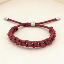 Reguliuojama vienos virvelės pintinė apyrankė Unisex Minimalistinė Rankų darbo austas Poros apyrankė Madingi Kasdieniai papuošalai Dovana Jam Jai Adjustable brown