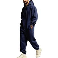 Vyriškas pašiltintas kombinezonas su gobtuvu žiemai, lauko sportui, laisvo kirpimo, hip-hop stiliaus XXL black