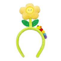 Tulip Flowers Headband Bean Sprout Plush Flower Hair Hoop Creative   Girls/Female E yellow