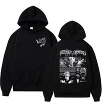 Anime Jojo Bizarre Adventure Hoodies Killer Queen Graphic Men Women Casual Sweatshirts Oversized Long Sleeves Fleece Pul M black