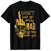 Funny Middle Finger Sarcastic Humor Novelty Unisex T-Shirt M yellow