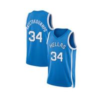 Basketball Jerseys 2026 HELLAS 34 Antetokounmpo Jersey Sewing Embroidery Cheap High Quality Outdoor Sportswear Light Blue XL blue