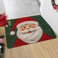 Santa Claus Gingerbread Man Christmas Door Mat, Indoor Outdoor Xmas Carpet, Navidad Festival Home Decor, Holiday Gift 40x60cm