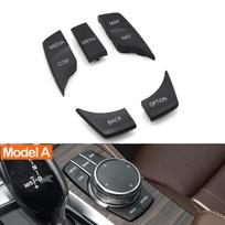Car Interior CIC IDrive Multi Media Knob Menu Button Switch Cover Replacement For BMW G30 G31 G32 G01 G02 F97 F98 2016-2024 black