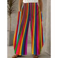 Street Style Pocket Long Pants 5XL red