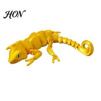 PLA Chameleon Sculpture 3D Printed Figurine, Realistic Articulated Lizard Toy, Animal Figurine Model with Moveable Joints for Desk Decoration Decor Large D