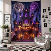 Sieninė gobelenas Hotel Transylvania Menas Kabantis audinys Dekoratyvinis fonas Kambario dekoravimui 180cmx230cm