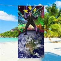 Funny Singer Pitbull Mr. Worldwide Meme Towel Sports Quick Dry Travel Camping Sandproof Soft Light Large Beach Towel 50x100CM