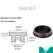 T-Shaped Waterproof Silicone Plug Seal - High Temp Resistant, Dustproof, Leakproof Stopper, Soft Silicone Rubber Round Cap 88.6mm