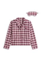 TOMMY HILFIGER Pižama su šortais 'Heritage' tamsiai raudona / balta