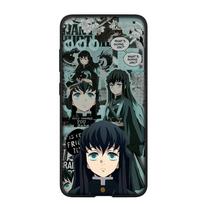Telefono dėklas Samsung Galaxy S25 S23 S22 S24 Ultra FE A05 A06 A15 A16 A36 A37 A35 A54 A55 A56 A57 A25 A26 A53 A17 Muichiro Tokito Demon Slayer Dangtelis for iPhone 17 Pro Max